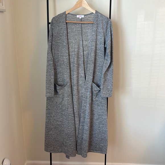 Lularoe Gray “Sarah” Duster Cardigan, Small - Picture 1 of 4